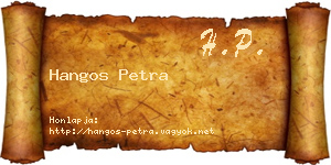 Hangos Petra névjegykártya
